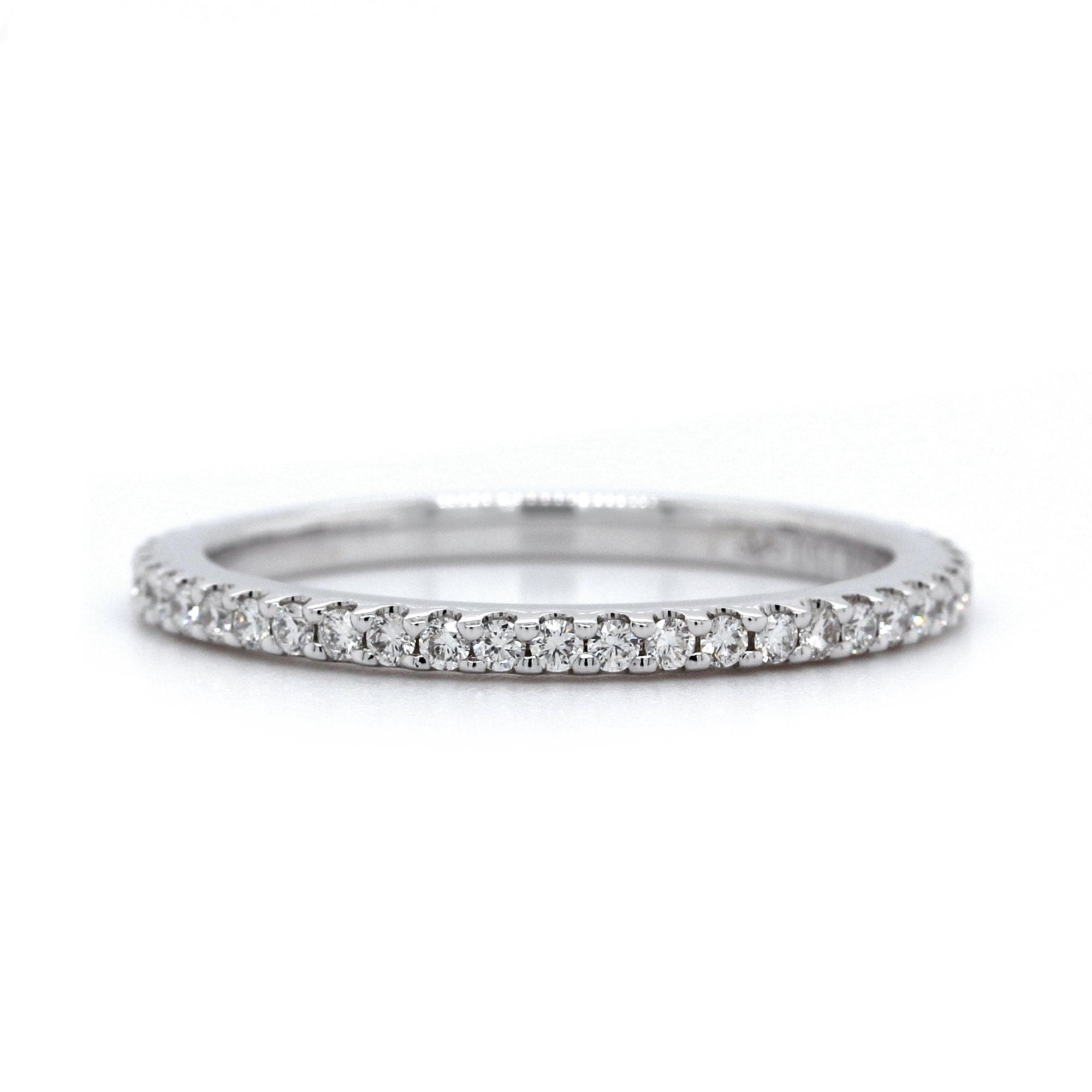 18K White Gold Shared Prong Diamond Band