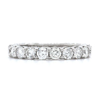 Platinum Shared Prong Eternity Diamond Band