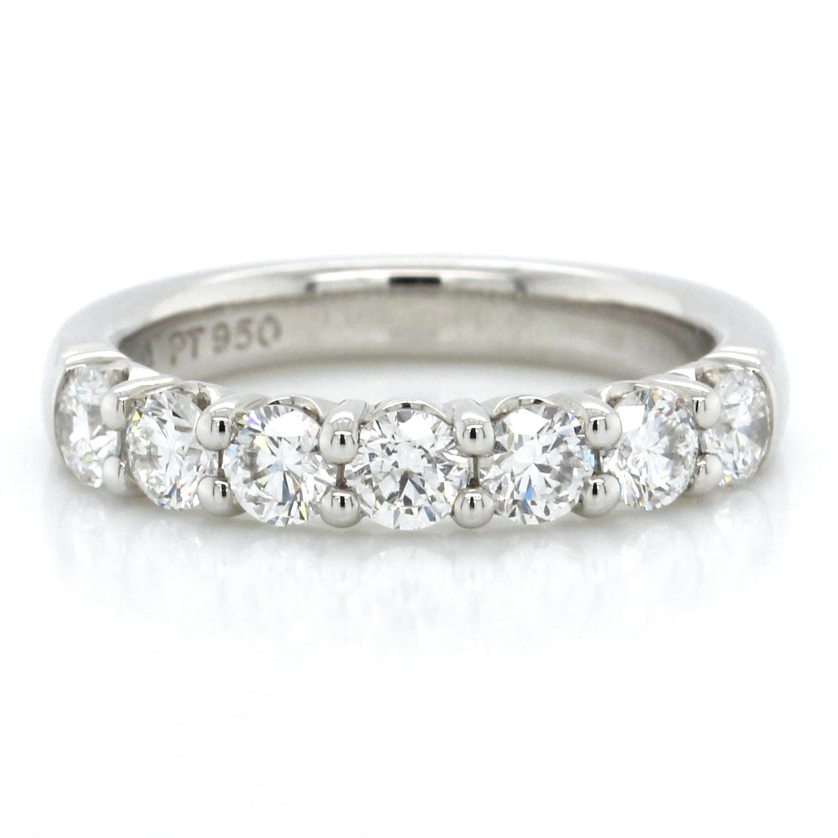 Platinum 7 Stone Diamond Band