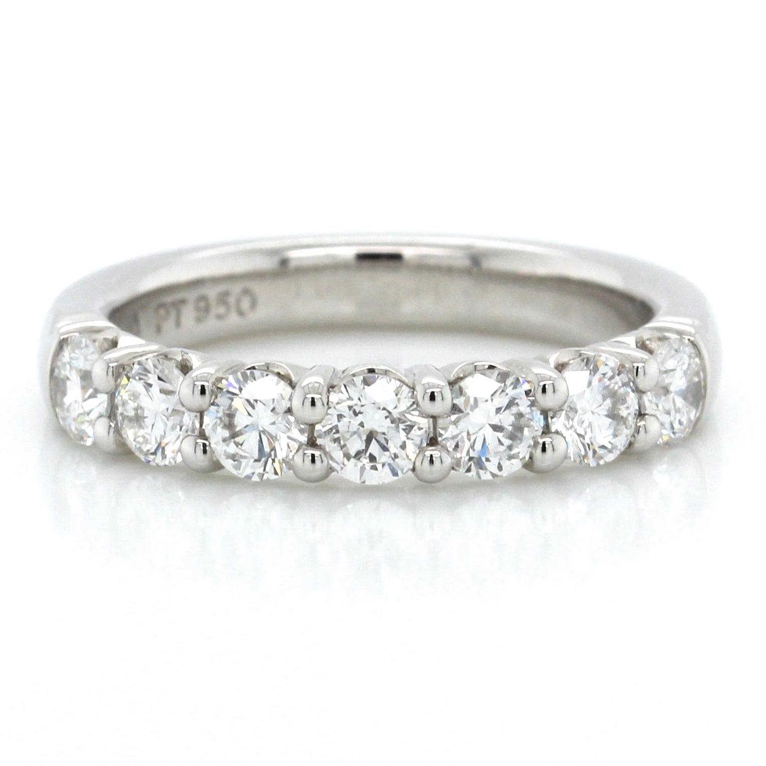 Platinum 7 Stone Diamond Band