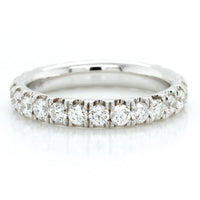 18K White Gold Diamond Prong Eternity Band