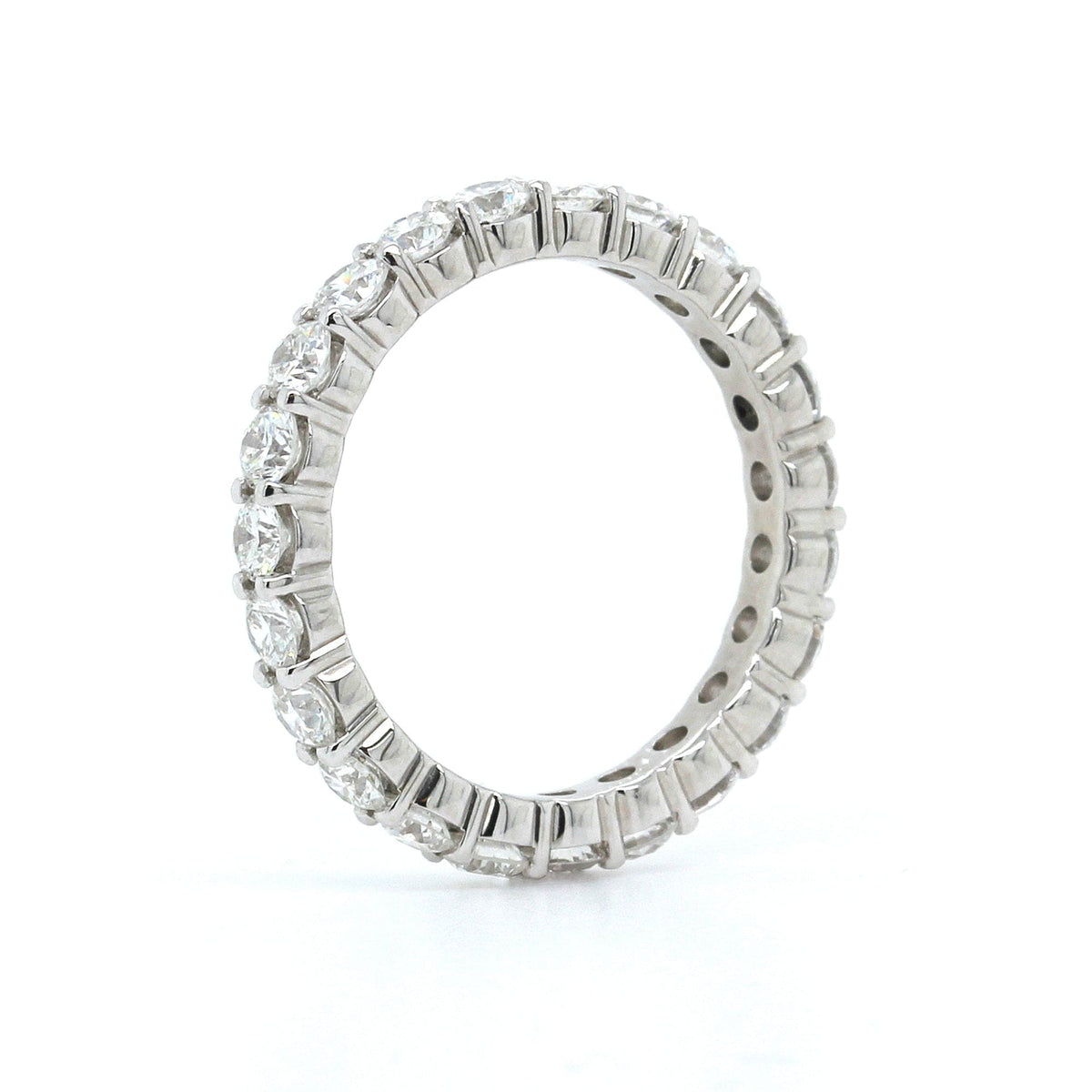 Platinum Shared Prong Eternity Band