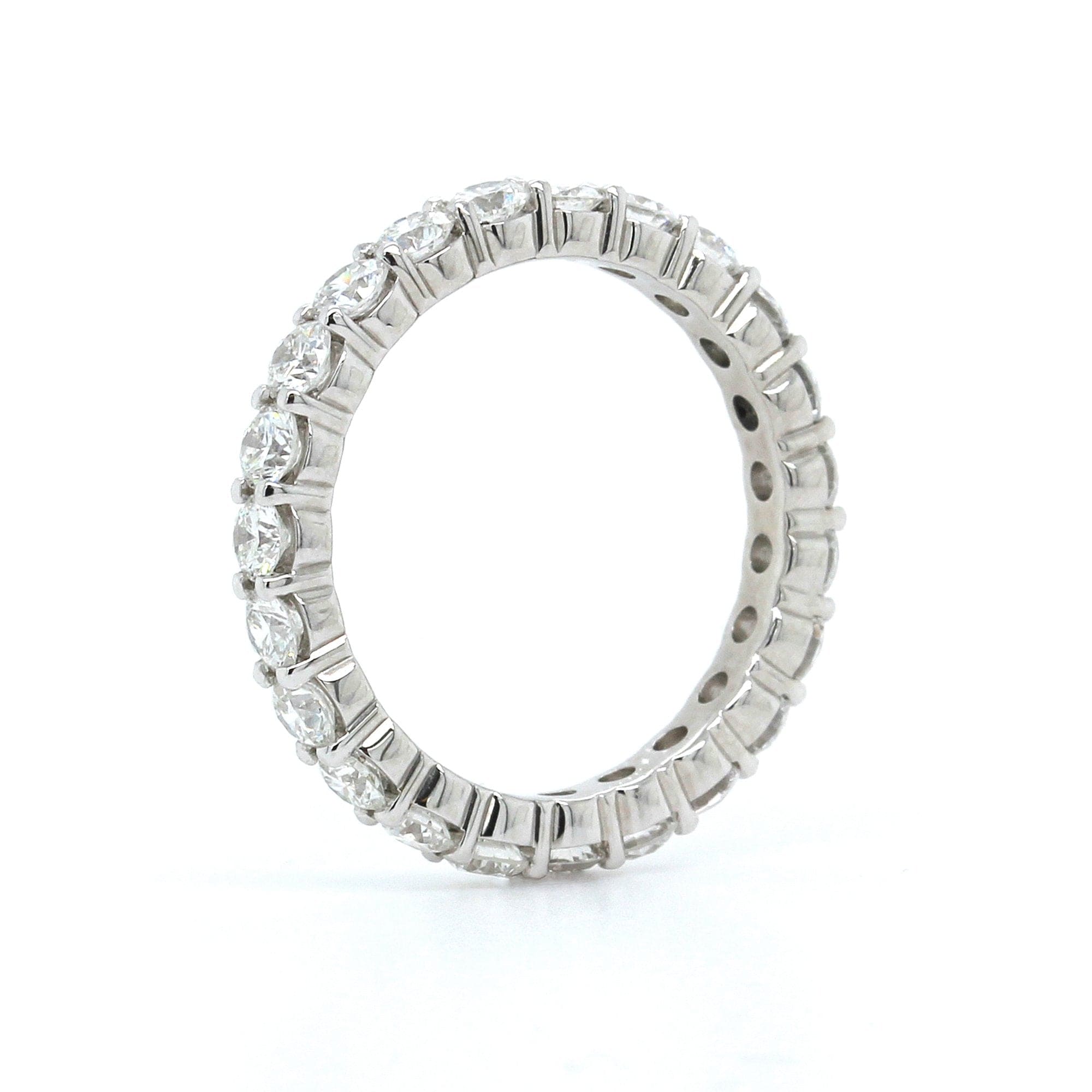 Platinum Shared Prong Eternity Band
