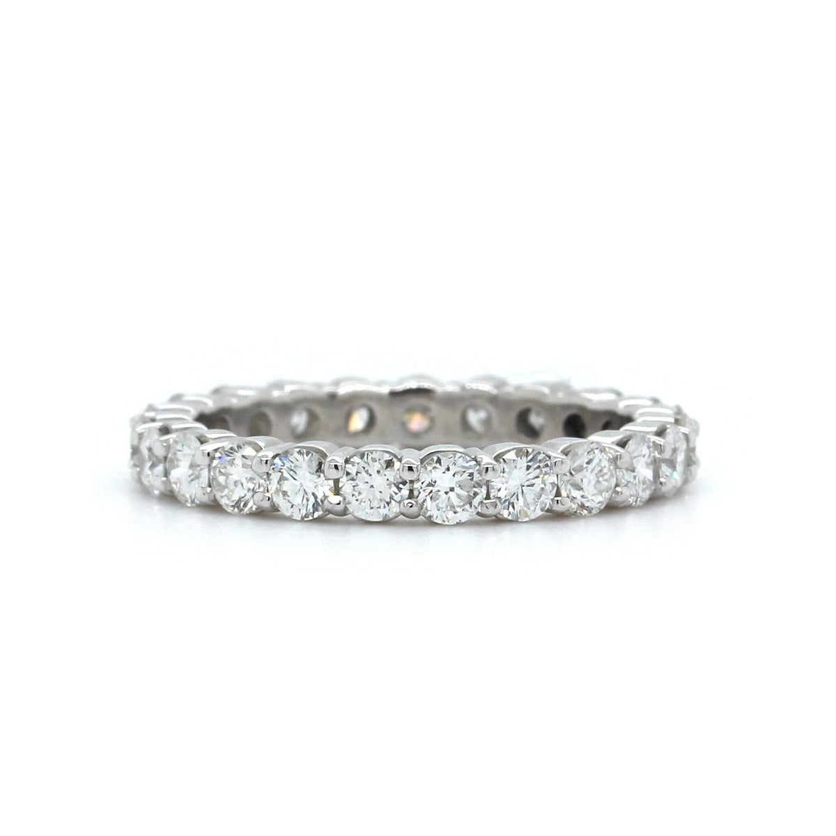 Platinum Shared Prong Eternity Band
