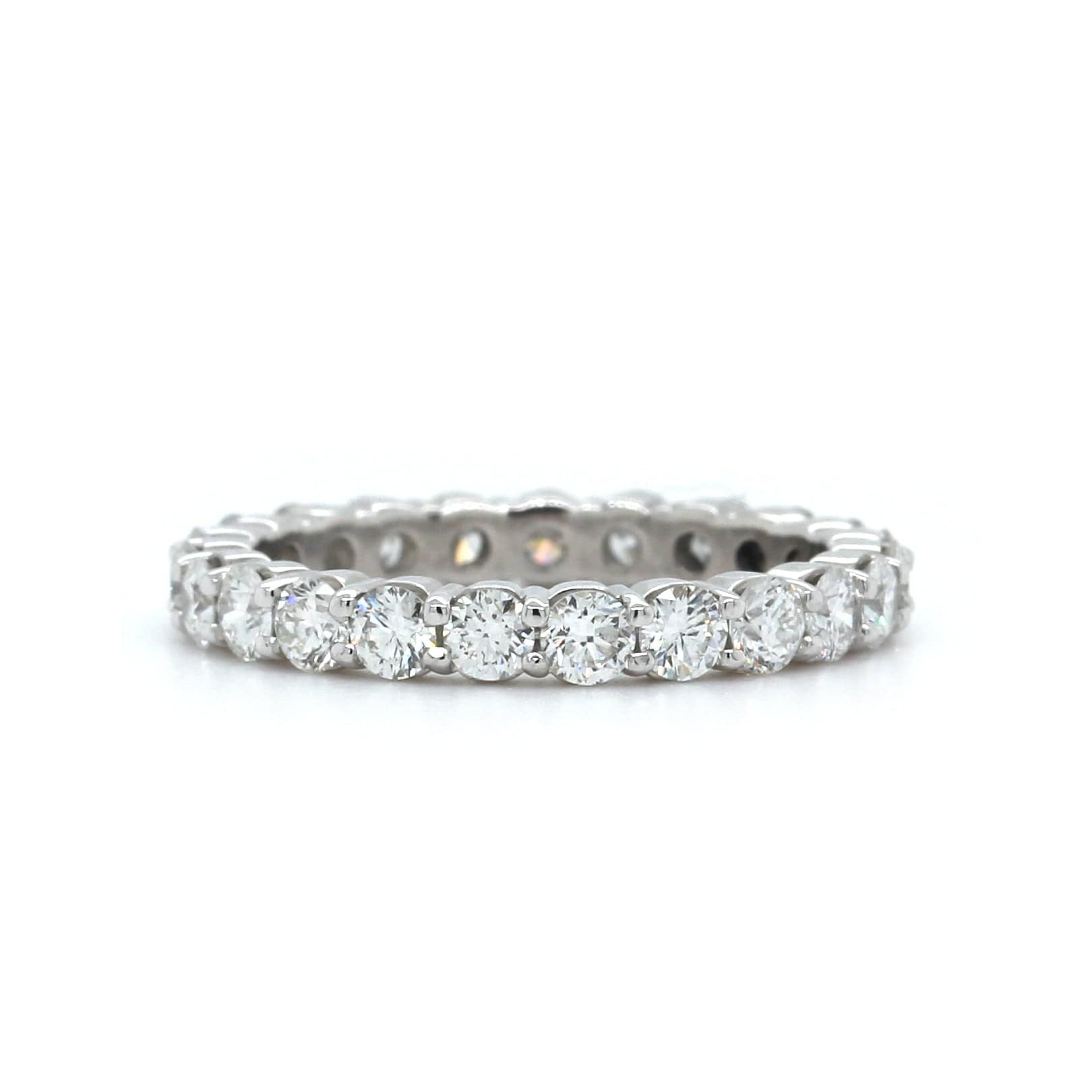Platinum Shared Prong Eternity Band