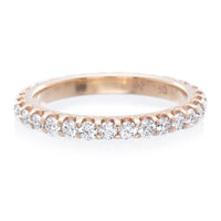 18K Rose Gold Shared Prong Diamond Eternity Band