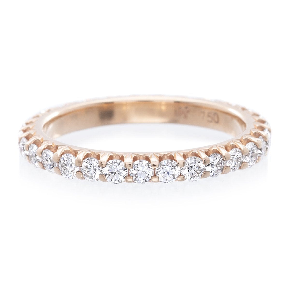 18K Rose Gold Shared Prong Diamond Eternity Band