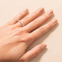 Platinum Shared Prong Diamond Eternity Band