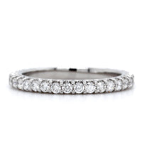 Platinum Shared Prong Diamond Eternity Band