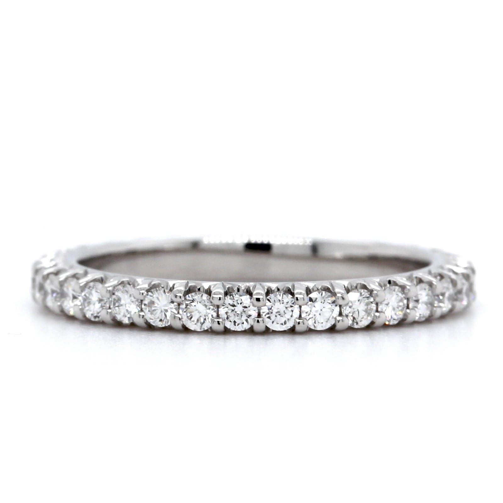 Platinum Shared Prong Diamond Eternity Band