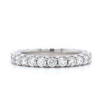 Platinum Shared Prong Diamond Eternity Band
