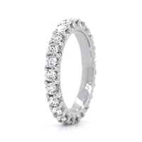 Platinum Shared Prong Diamond Eternity Band