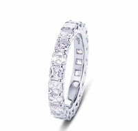 Platinum Emerald Cut Diamond Eternity Band