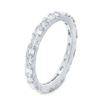 Platinum Emerald Cut Diamond Eternity Band