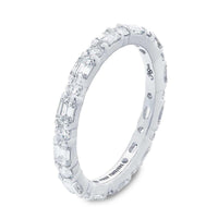 Platinum Emerald Cut Diamond Eternity Band