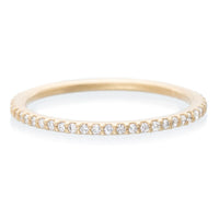 18K Rose Gold Diamond Eternity Stacking Ring