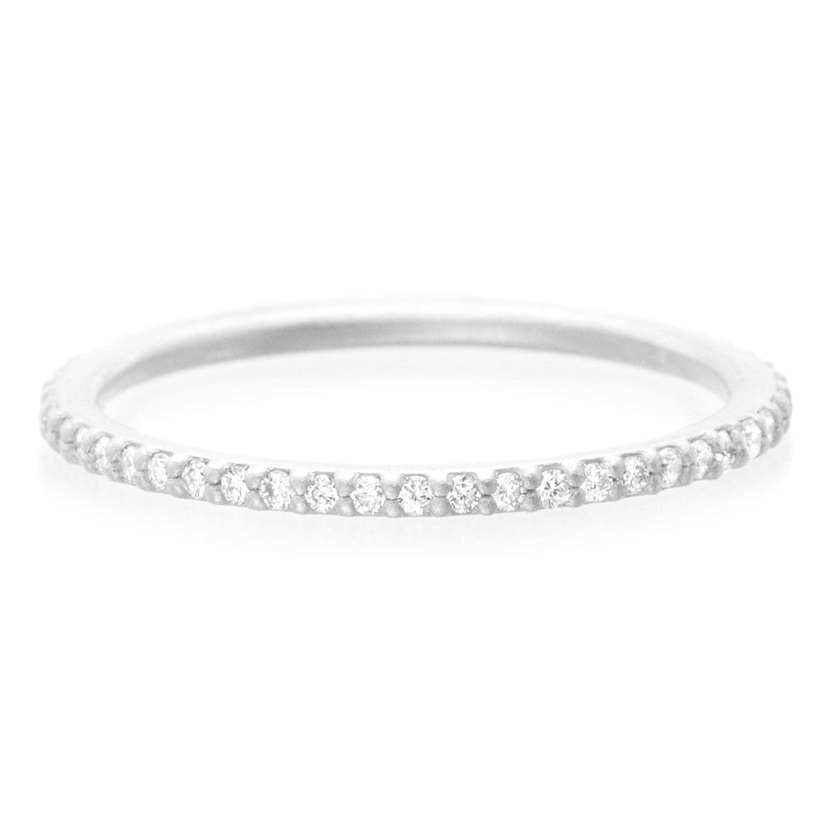 18K White Gold Diamond Eternity Stacking Ring