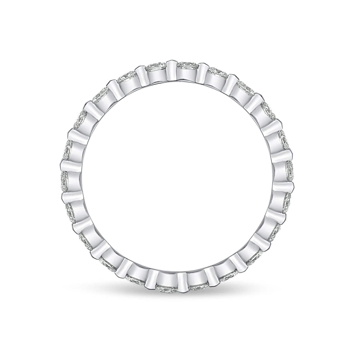 Platinum Petite Prong Eternity Diamond Band