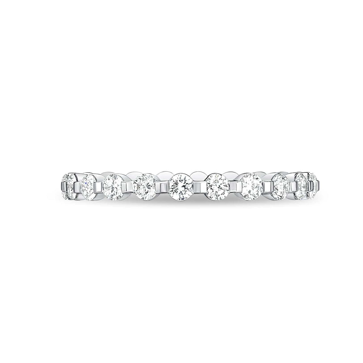 Platinum Petite Prong Eternity Diamond Band