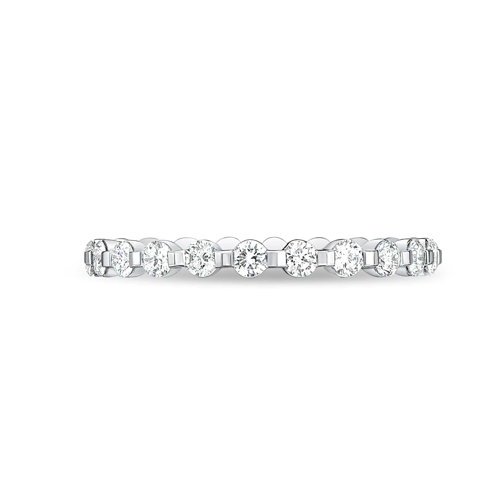 Platinum Petite Prong Eternity Diamond Band