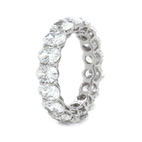 Platinum Shared Prong Oval Diamond Eternity Band