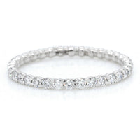 Platinum New Aire Silk Prong Eternity Band