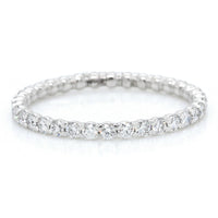 Platinum New Aire Silk Prong Eternity Band