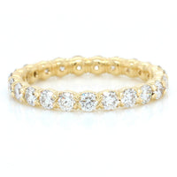 18K Yellow Gold Flush Fit Silk Prong Band