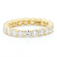 18K Yellow Gold Flush Fit Silk Prong Band