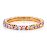 18K Rose Gold Diamond Band