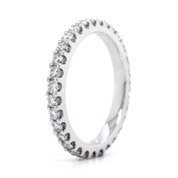 Platinum Shared Prong Diamond Eternity Band