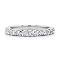 Platinum Shared Prong Diamond Eternity Band