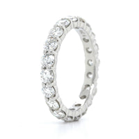 Platinum Shared Prong Diamond Eternity Band