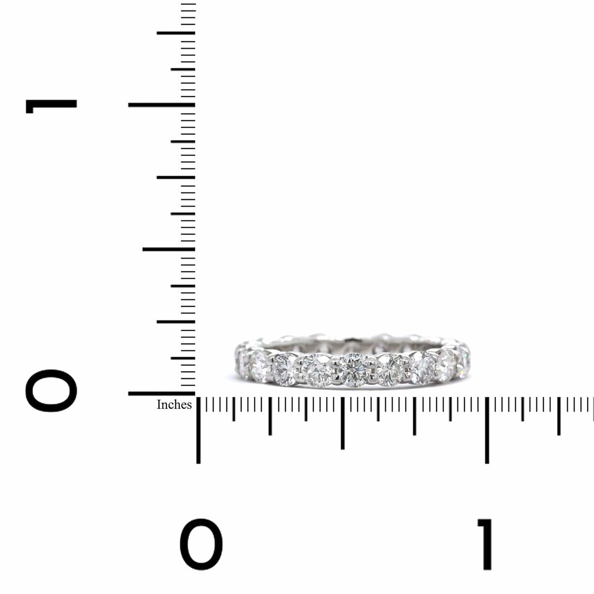 Platinum Shared Prong Diamond Eternity Band