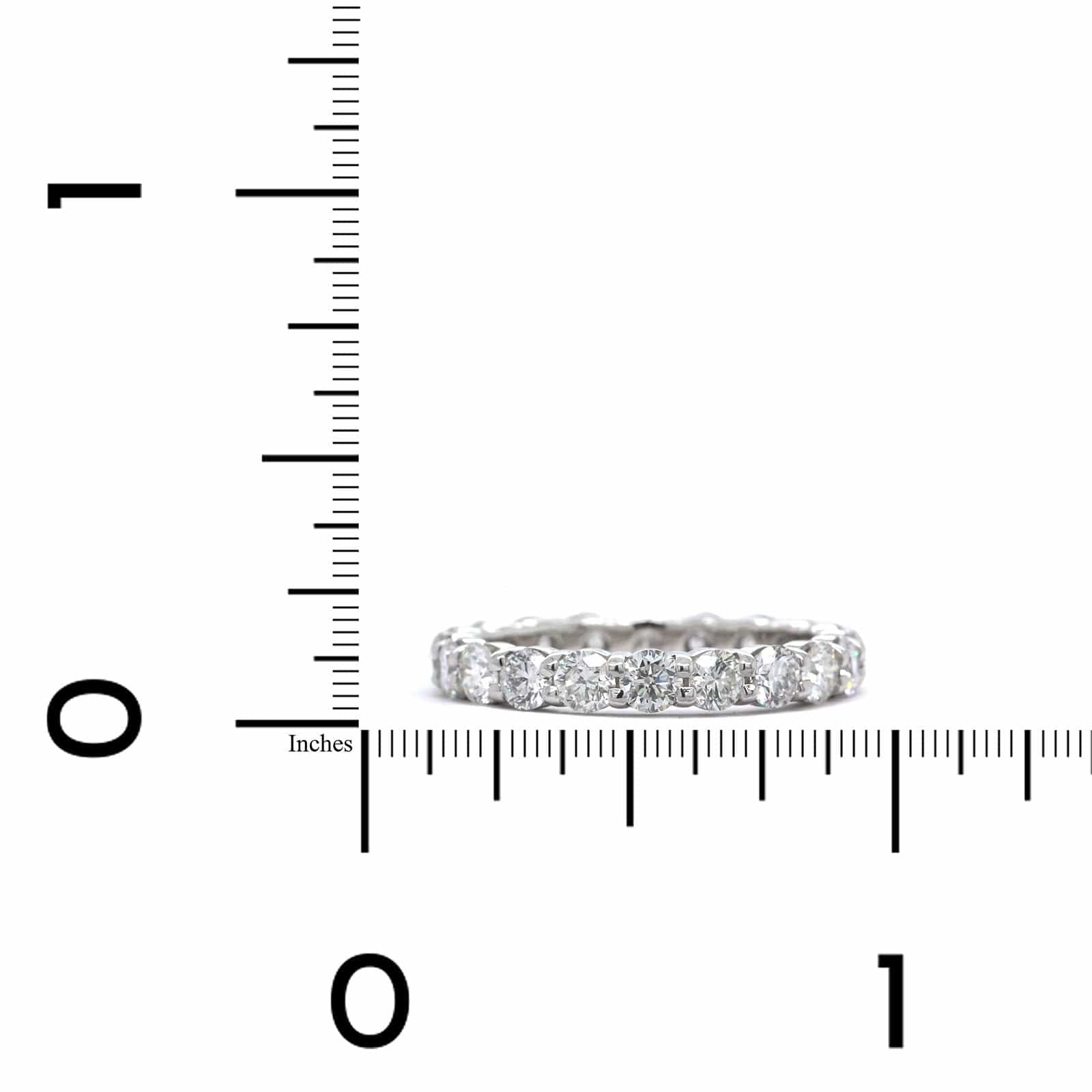 Platinum Shared Prong Diamond Eternity Band