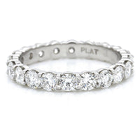Platinum Shared Prong Diamond Eternity Band