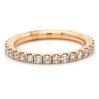18K Rose Gold Prong Set Diamond Eternity Band