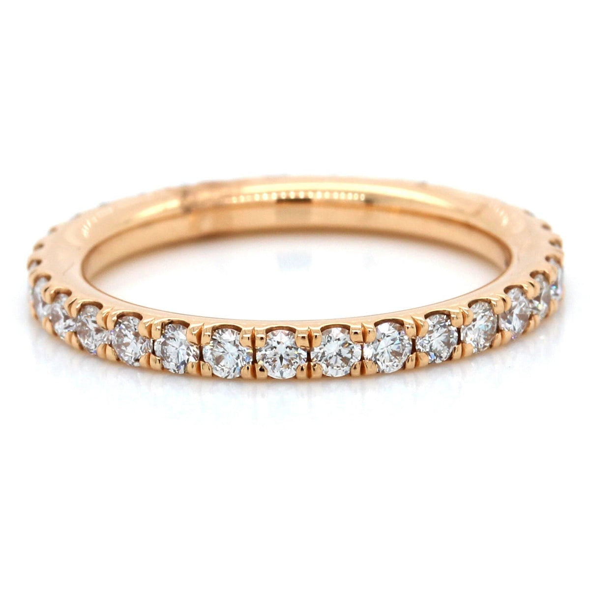 18K Rose Gold Prong Set Diamond Eternity Band