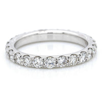 18K White Gold Prong Set Diamond Eternity Band