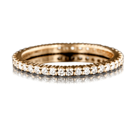 18K Rose Gold Shared Prong Diamond Band