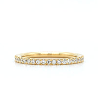 18K Yellow Gold Shared Prong Diamond Eternity Band
