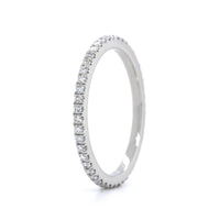 Platinum Micro Pave Diamond Eternity Band