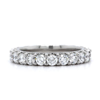 Platinum Shared Prong Diamond Eternity Band