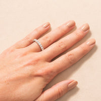 Platinum Shared Prong Diamond Eternity Band