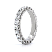 Platinum Shared Prong Diamond Eternity Band