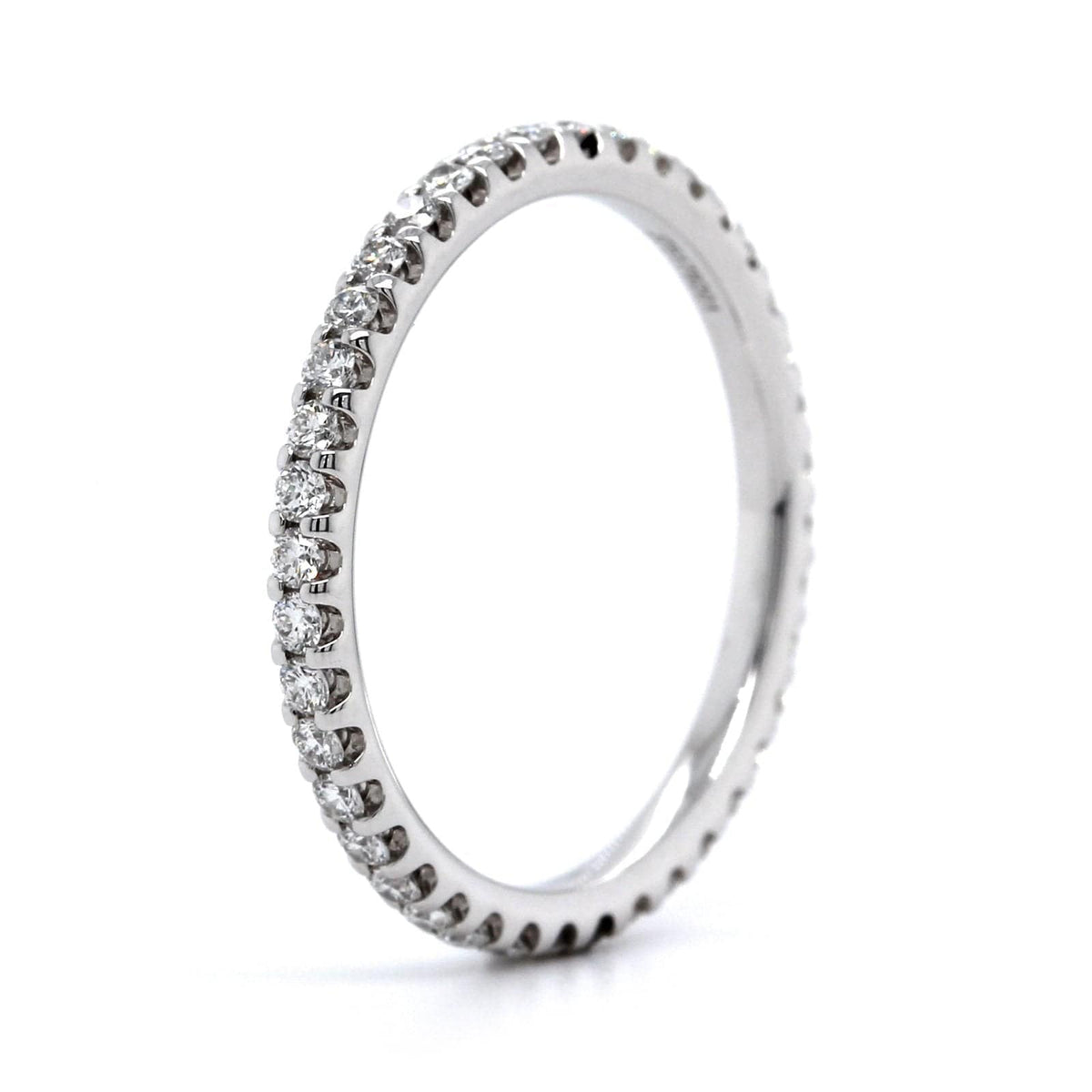 Platinum Shared Prong Diamond Eternity Band