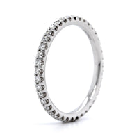 Platinum Shared Prong Diamond Eternity Band