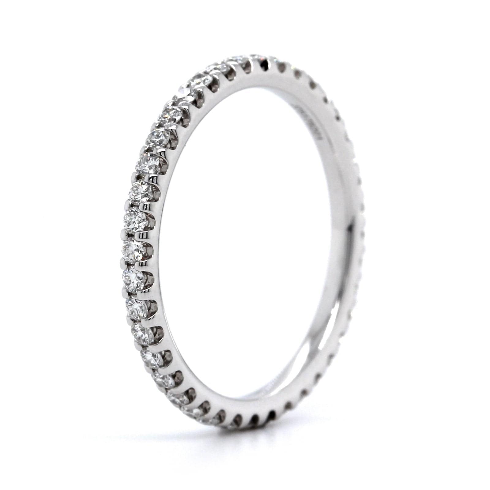 Platinum Shared Prong Diamond Eternity Band