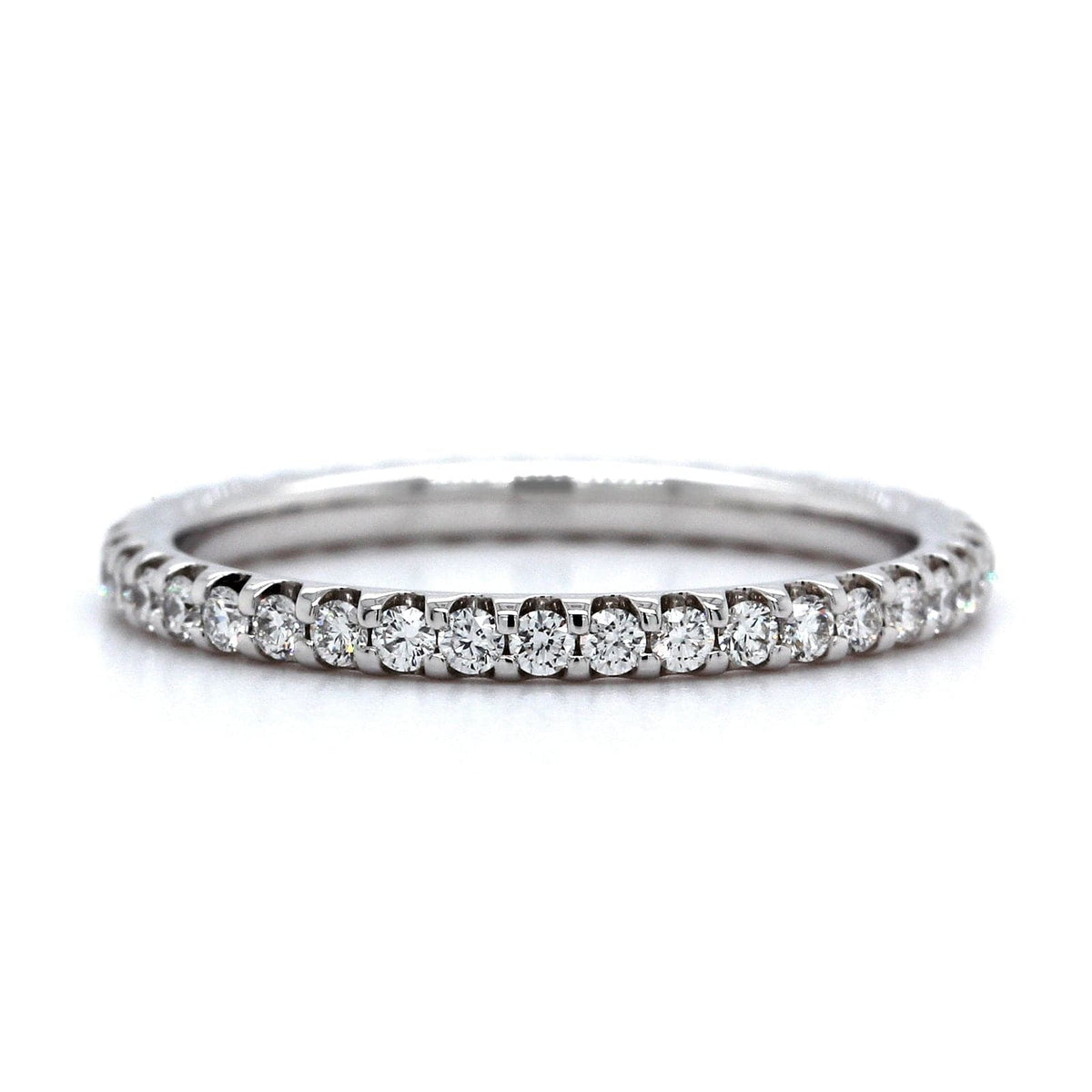 Platinum Shared Prong Diamond Eternity Band