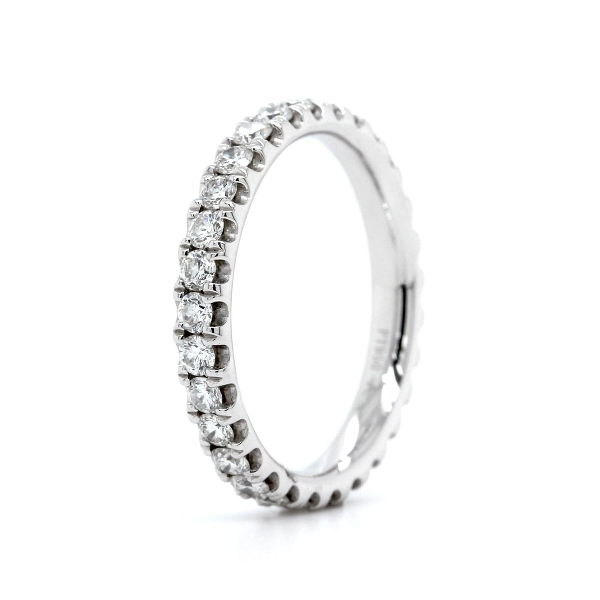 Platinum Shared Prong Diamond Eternity Band
